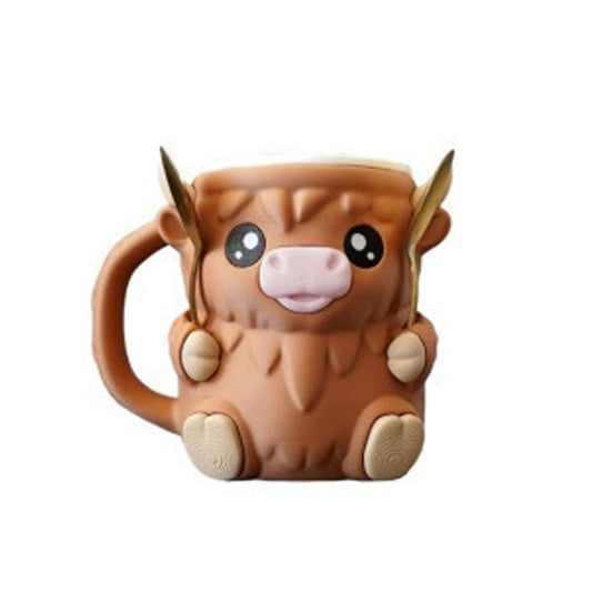Ferdinand Ice Cream Pint Holder the Highland Cow with Spoon Slots | Eco-Friendly