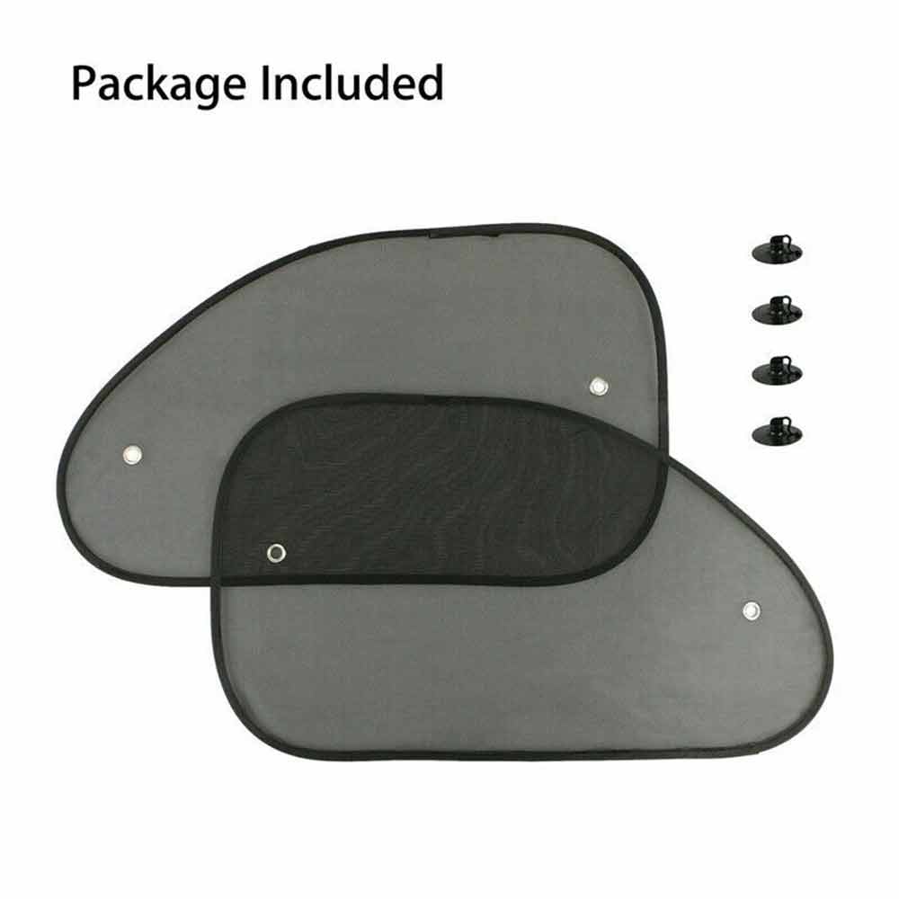2-Piece Car Sun Shade Cover – Mesh Window Blind with Max UV Protection for Rear & Front Windows