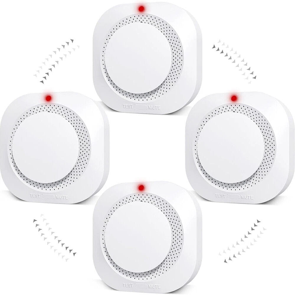 2-Pack Smoke & Gas Alarm Detector, Fire Alarm Sensor Battery-Powered for Home Safety