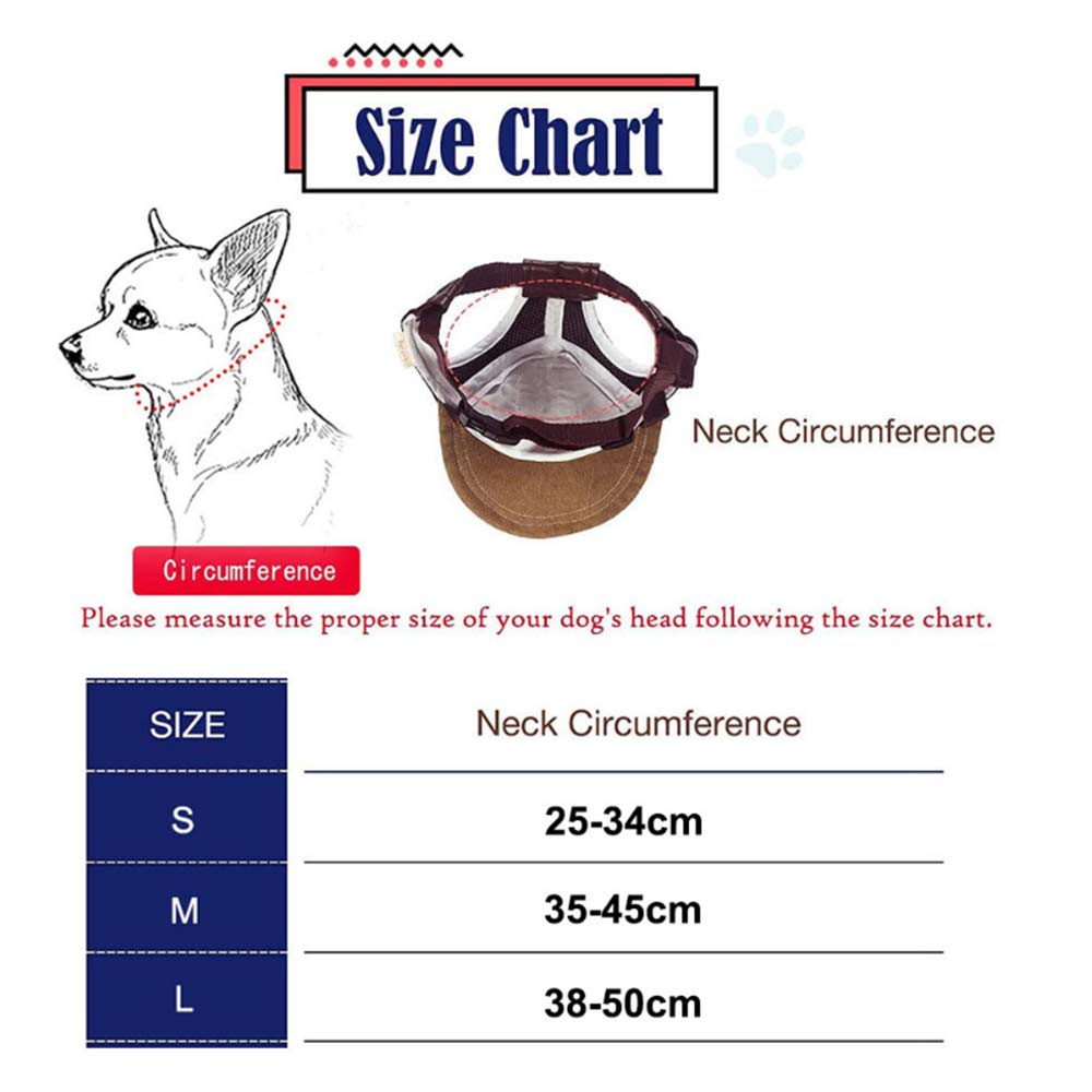 Dog Hat Pet Baseball Cap Puppy Cat Beach Outdoor Sport Visor Cap w/ Ear Holes