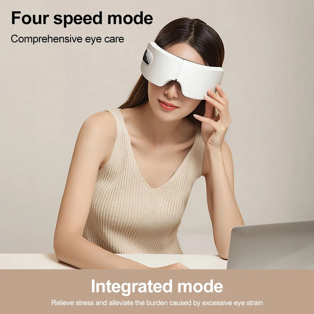 Eye Massager with Heat - Bluetooth Music Heated Eye Mask for Relax & Strain Relief