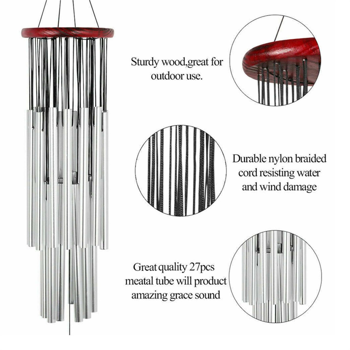 Commemorative Wind Chime – Aluminum Tube Metal Ornament for Garden & Home Decor