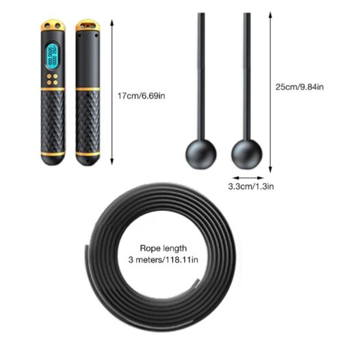 2 In 1 Jump Rope With Digital Counter Calorie Count Cordless Skipping Rope