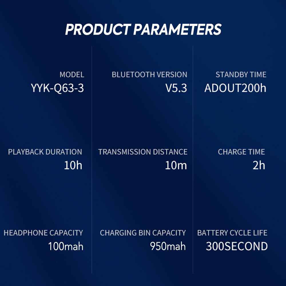 Wireless Earphones Bluetooth 5.3 Earbuds Headphones Sports Stereo Ear Hook