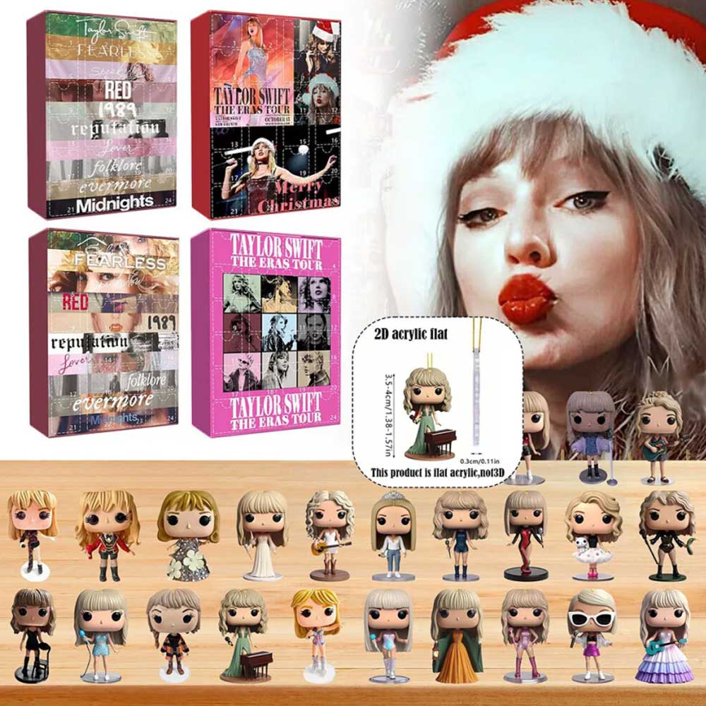 Christmas 24 Days Countdown Advent Calendar Taylor Swift Flat Acrylic Pendant