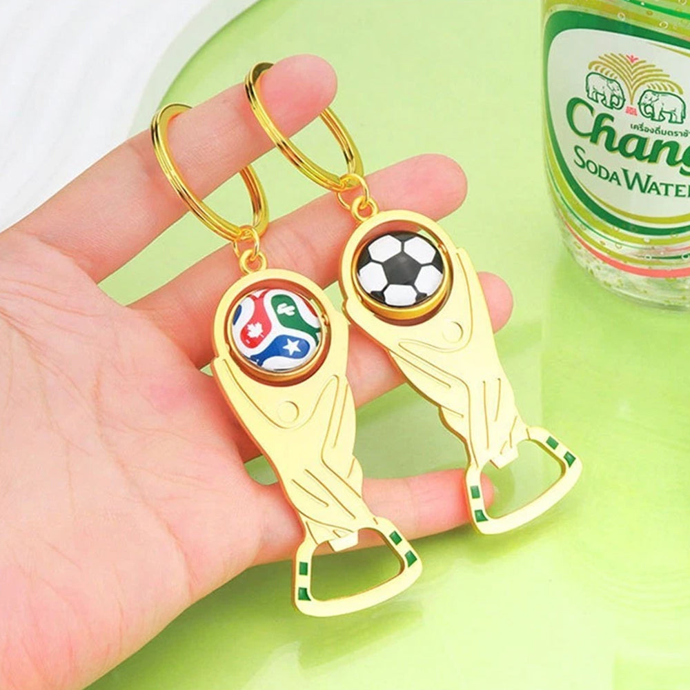 2PCS Mini 2026 FIFA World Cup Keychain - Football Pendant & Bottle Opener for Fans