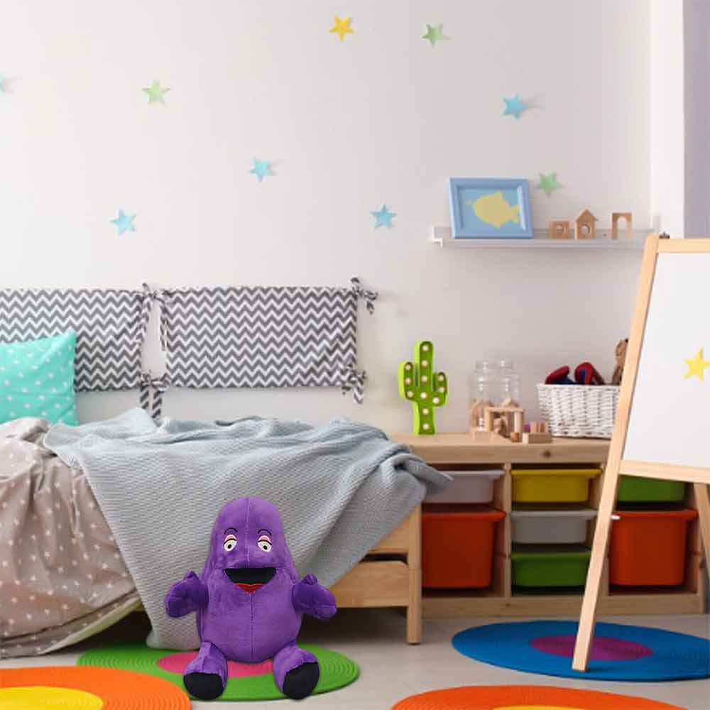 22CM GRIMACE Yellow Hat Plush Doll Purple Eggplant Mcdonald's CollectionToys