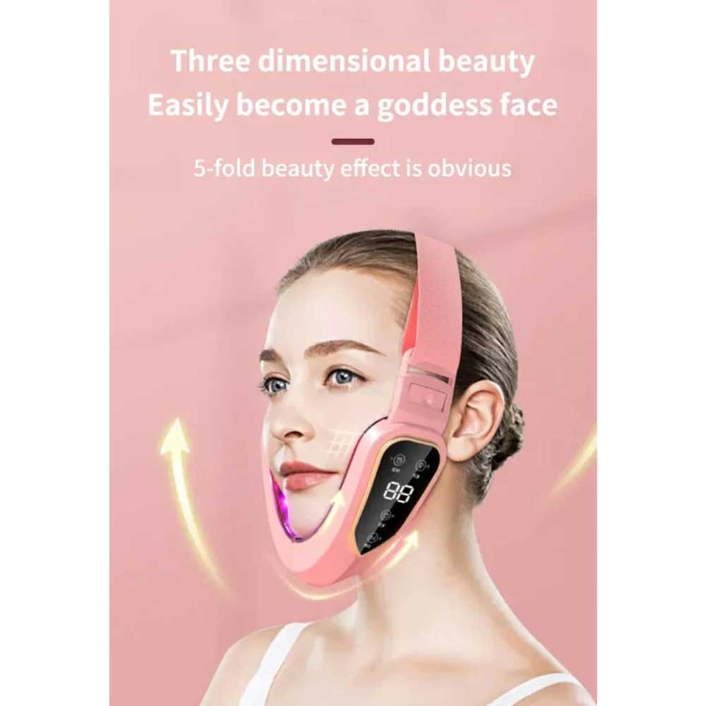 V-Face Shape Massager Skin Neck Lift Slim Double-Chin Removal LED Photon Therapy