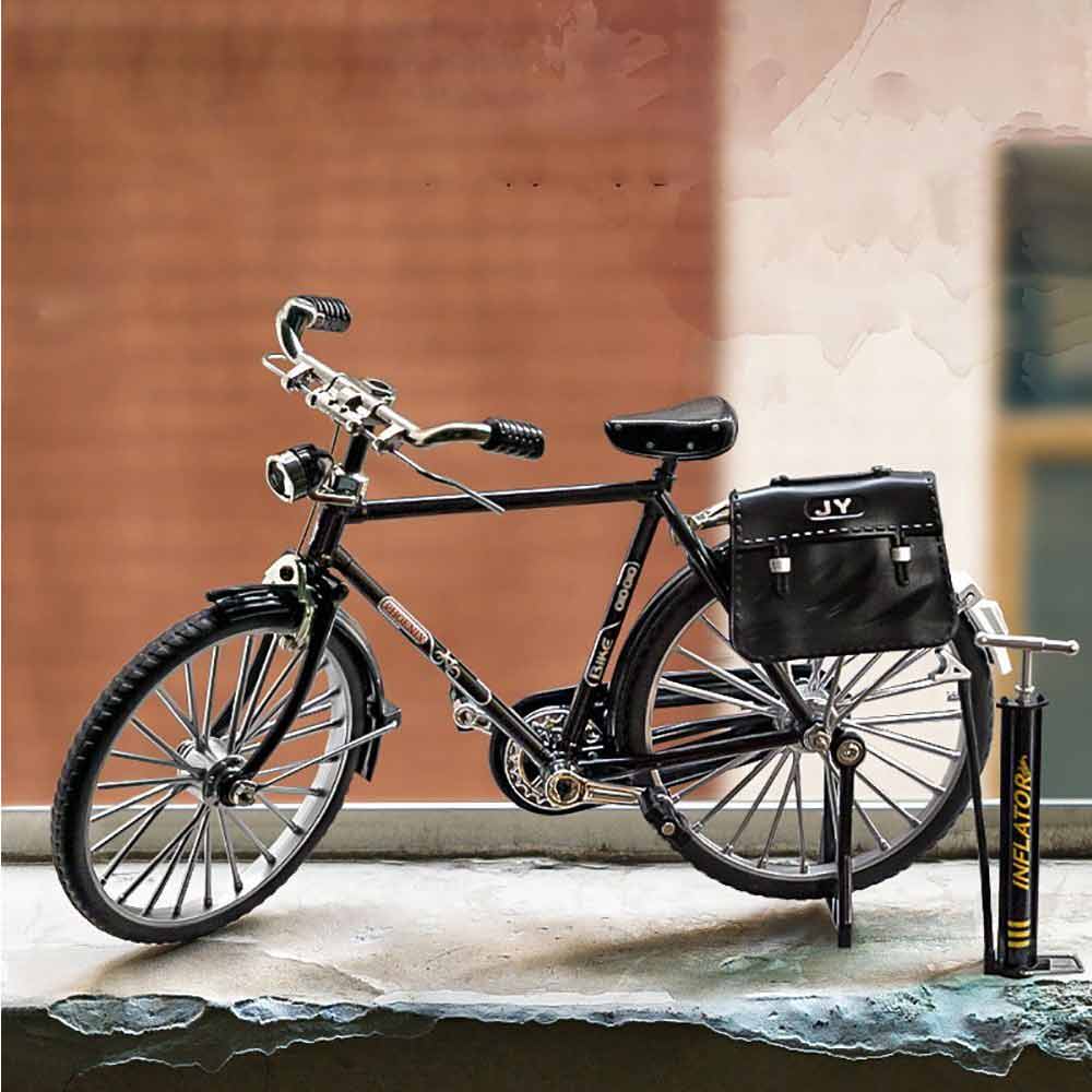 Mini Alloy Bicycle Miniature DIY Retro Bicycle Model Simulation Finger Bike Toys