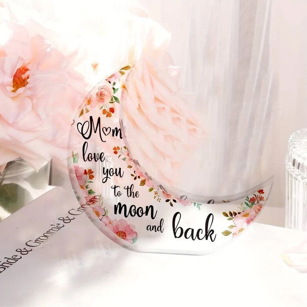 Mother's Love Moon Puzzle Acrylic Plaque - Heartfelt Gift for Mum on Christmas & Mother's Day