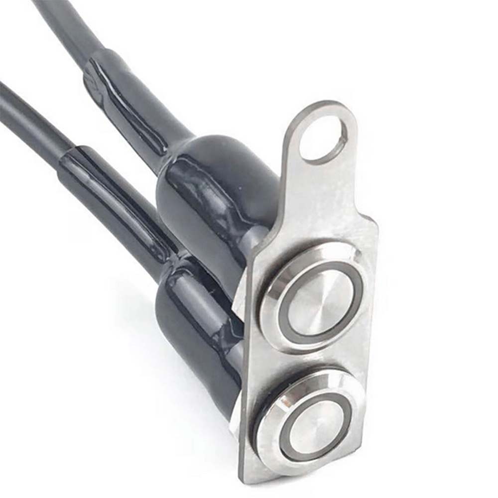 12V LED Motorcycle Handlebar Switch Headlight Fog Light Push Button Waterproof