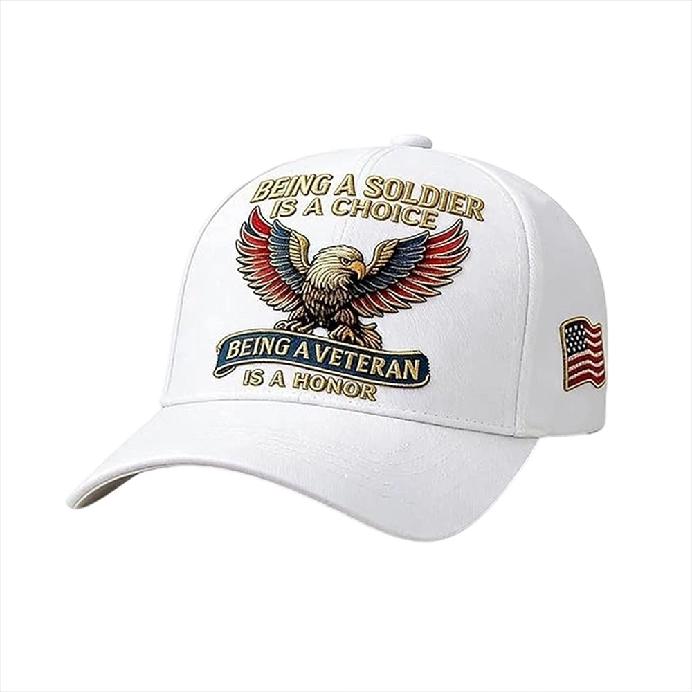 Veteran Commemorative Baseball Cap - "Being a Soldier" Embroidered Patriotic Hat