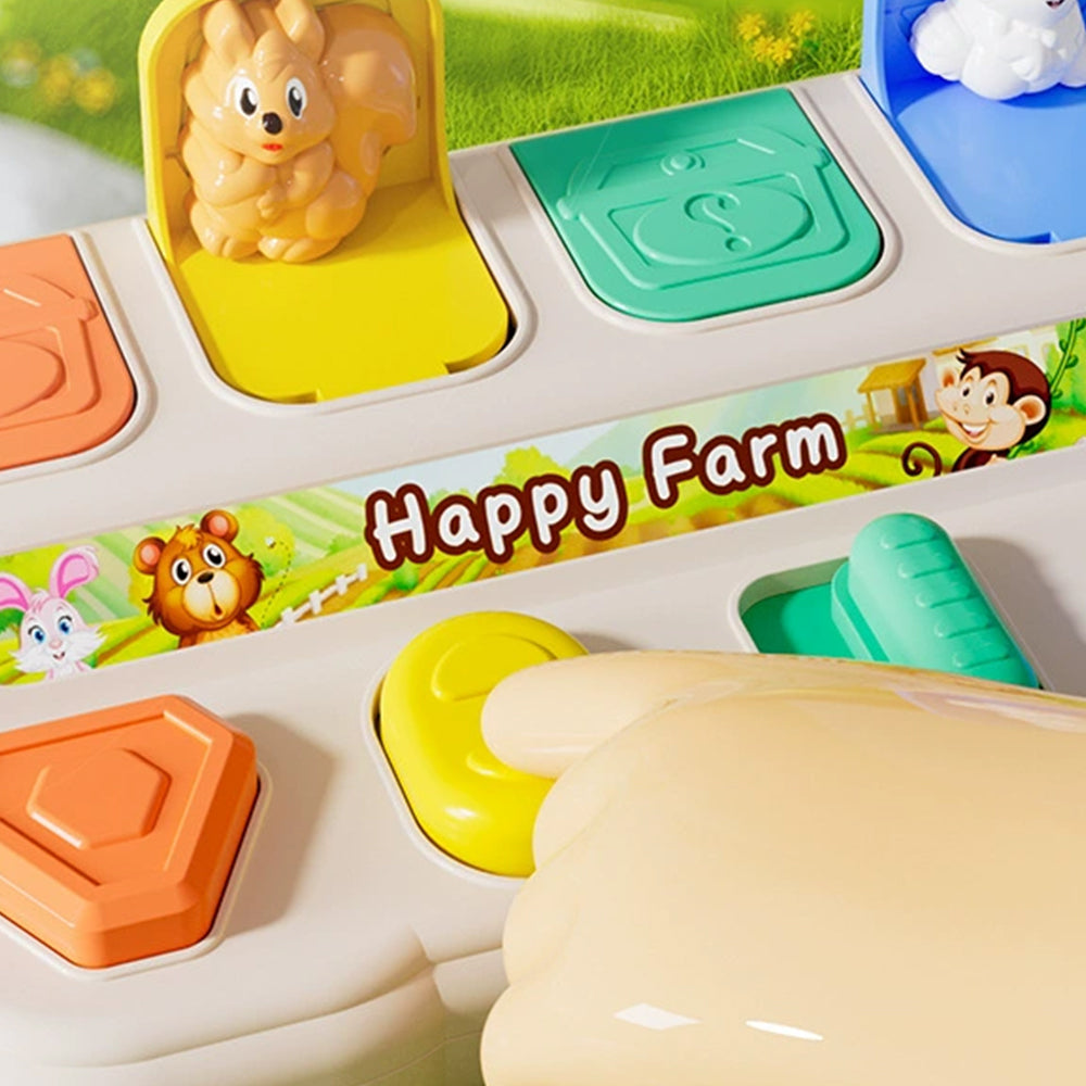 Push Slide Twist Flip Toy – Montessori Pop Up Animals Sensory Interactive