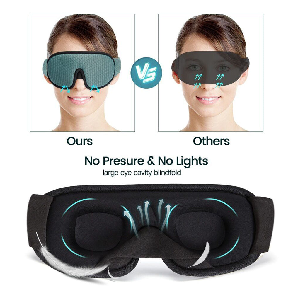 3D Sleeping Eye Mask Block Out Light Soft Padded Travel Sleeping Aid EyeMask