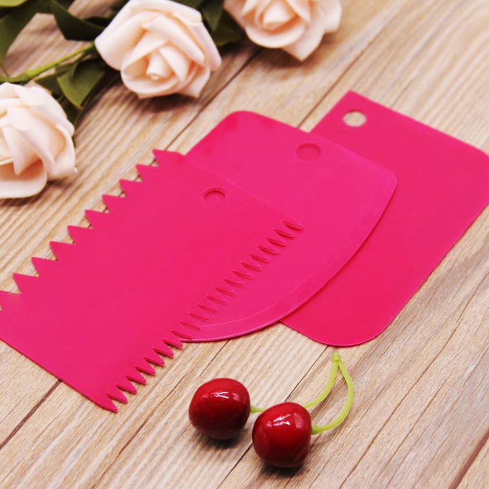 3-Piece Creaming Spatula Set – Plastic Cake Spatulas & Baking Spatulas