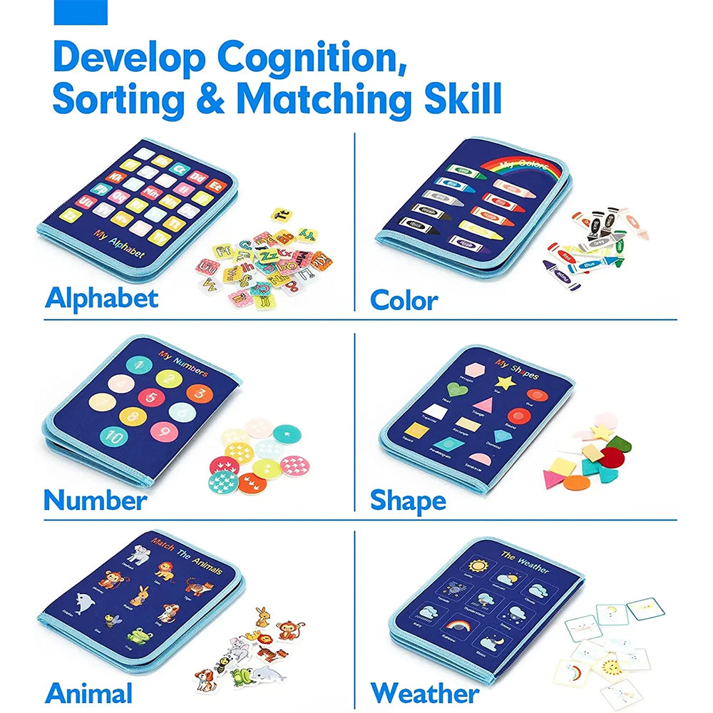 Montessori Busy Board - Sensory Learning Activity Board for Early Development
