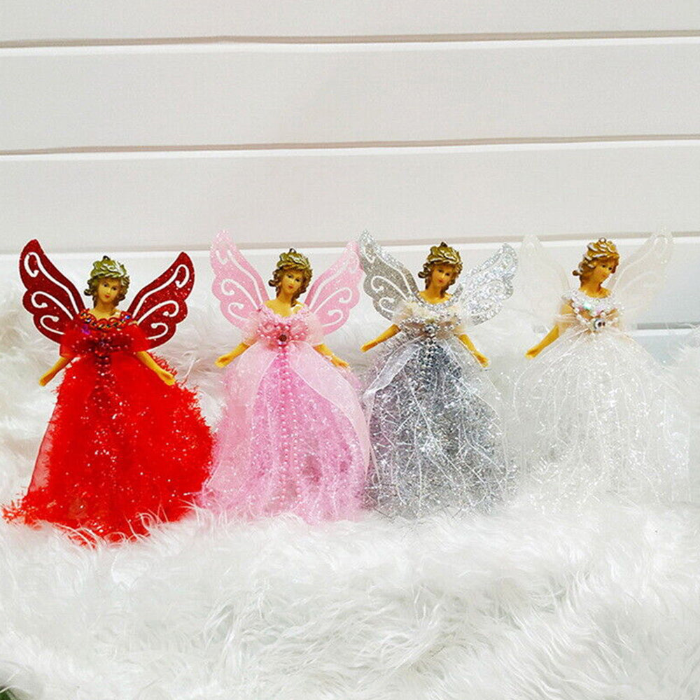 22*13cm Christmas Angel Fairy Xmas Tree Topper Ornaments Decoration