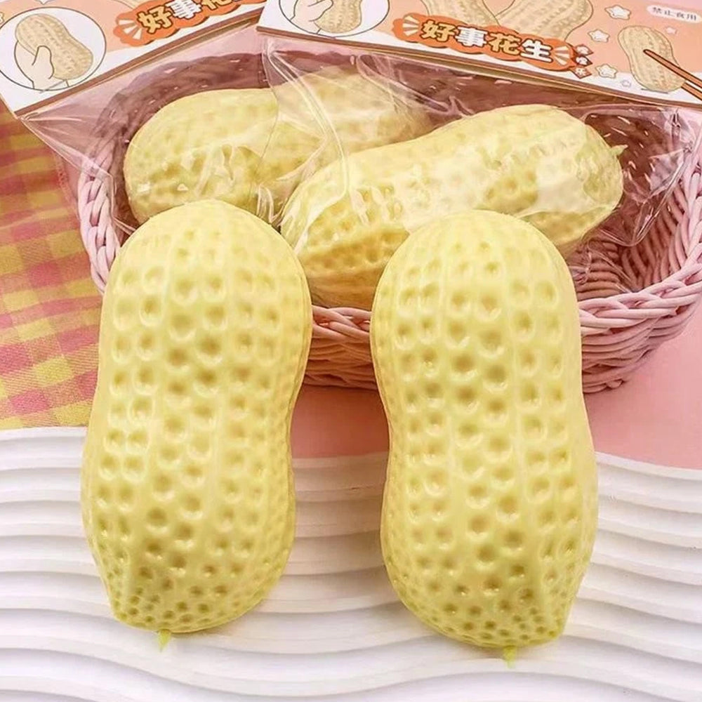 Sensory Fidget Peanut Squeeze – Silicone Stress Relief Toy for Adults