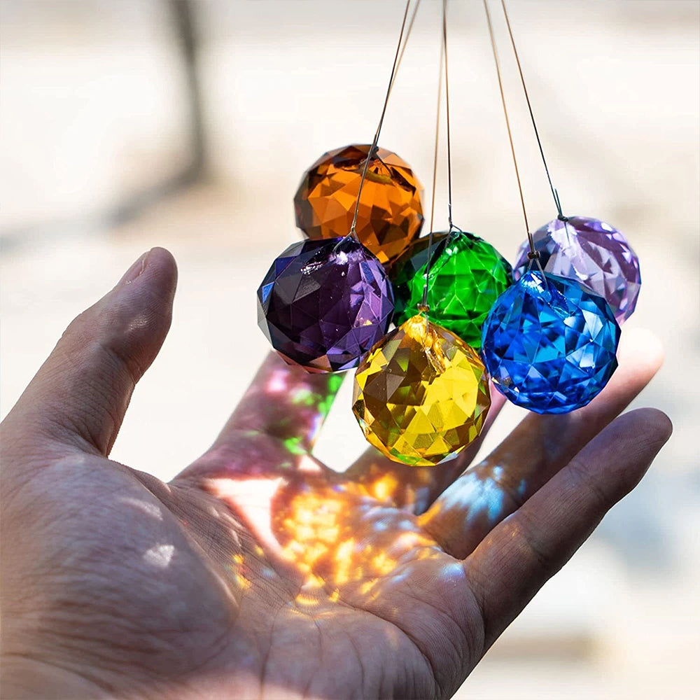 12X 20MM Crystal Sun Catcher Prism Pendant Suncatcher Rainbow Maker Window Hanging