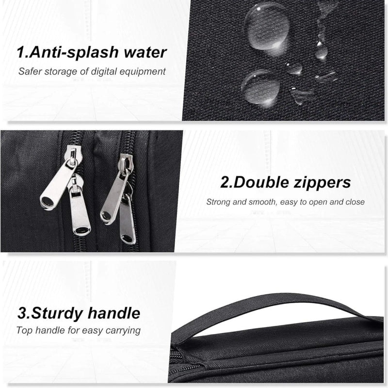 Travel Cable Organizer Bag Electronic Accessories USB Drive Storage Case Charger