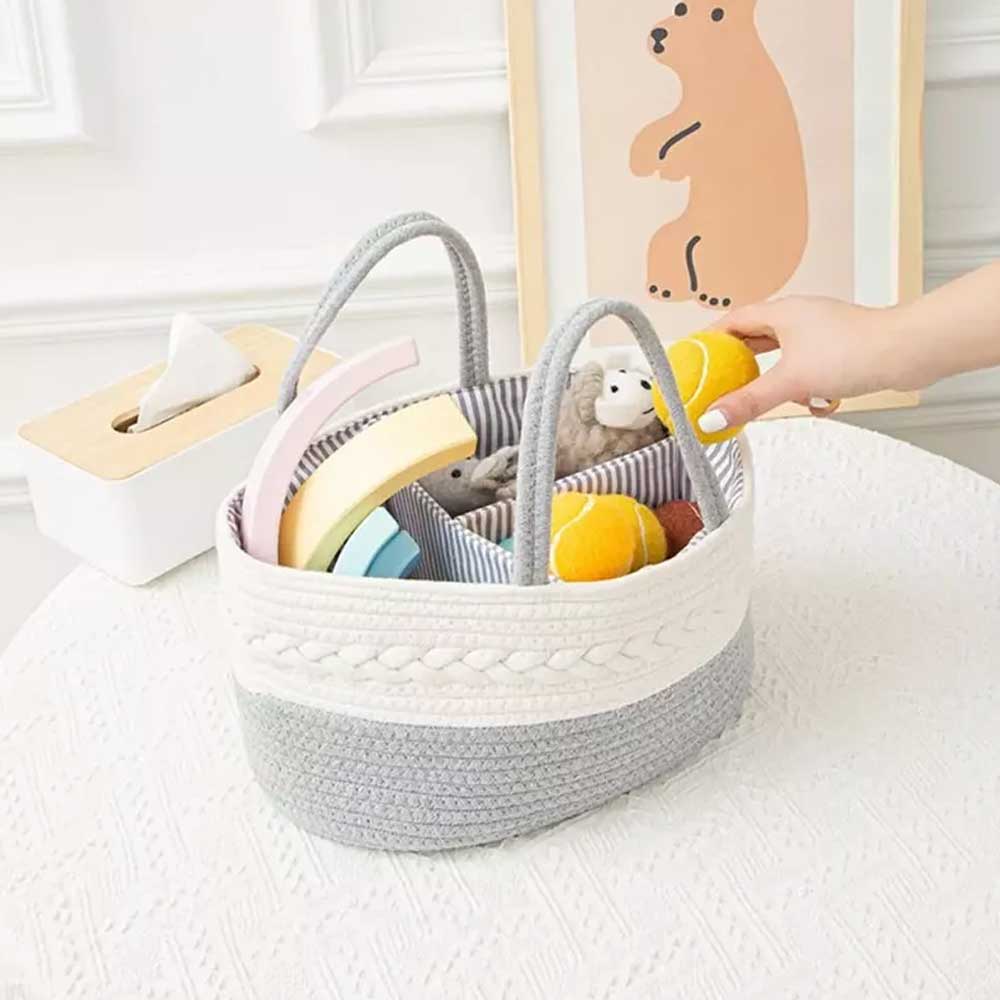 Nappy Caddy,Baby Diaper Caddy Organiser, Portable Nursery Storage Basket