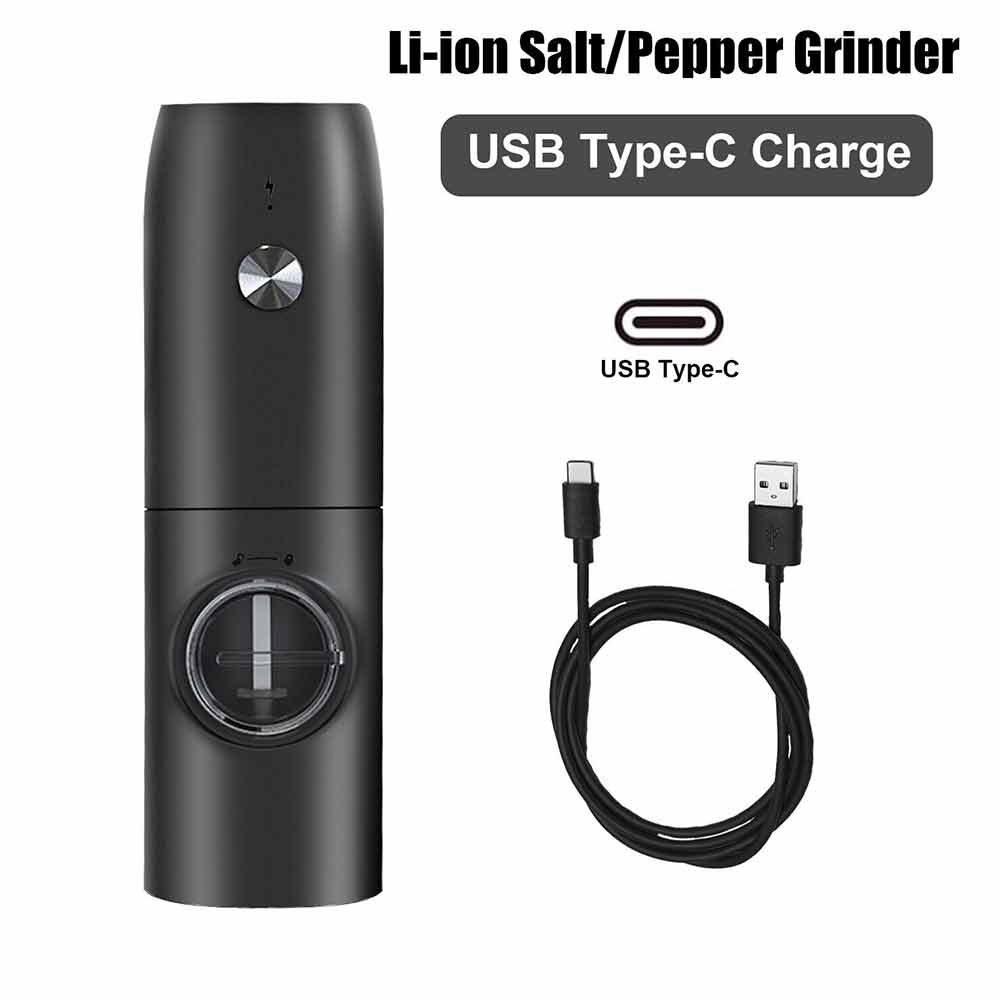 USB Rechargeable Salt And Pepper Mill Electric Salt And Pepper Grinder Set