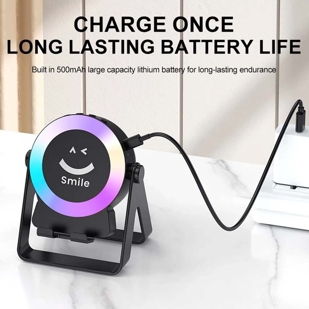 4-in-1 Wireless Induction Bluetooth Speaker - Rechargeable Phone Stand with Light