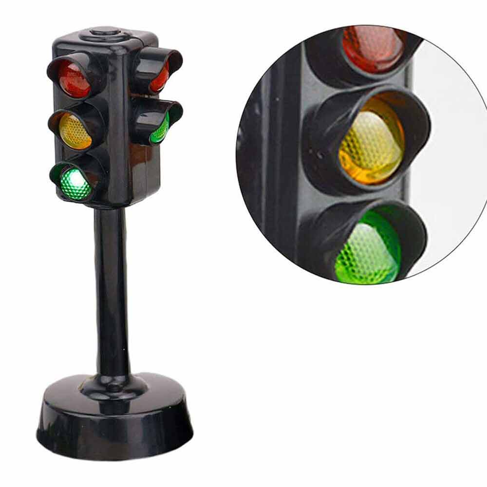 2PCS Traffic Sign Light Toy Early Learning Simulation Street Model Kids Gift