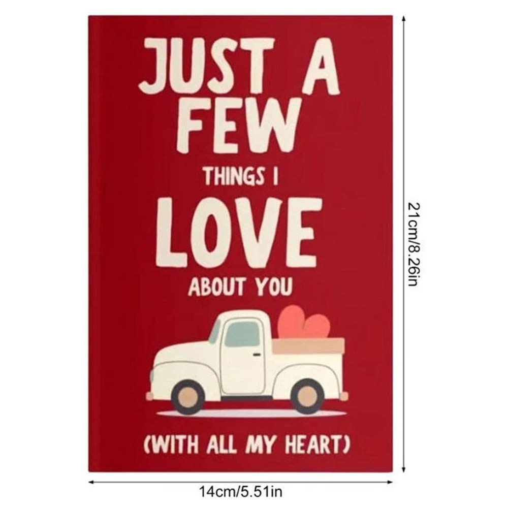 Fill-in-the-Blank Love Gift Book - "Just a Few Things I Love About You" Personalized Journal