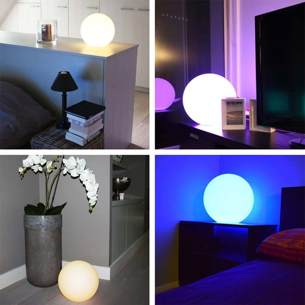 RGB LED Globe Light 15CM - 16 Colors Remote Control Mood Lamp, IP65 Waterproof
