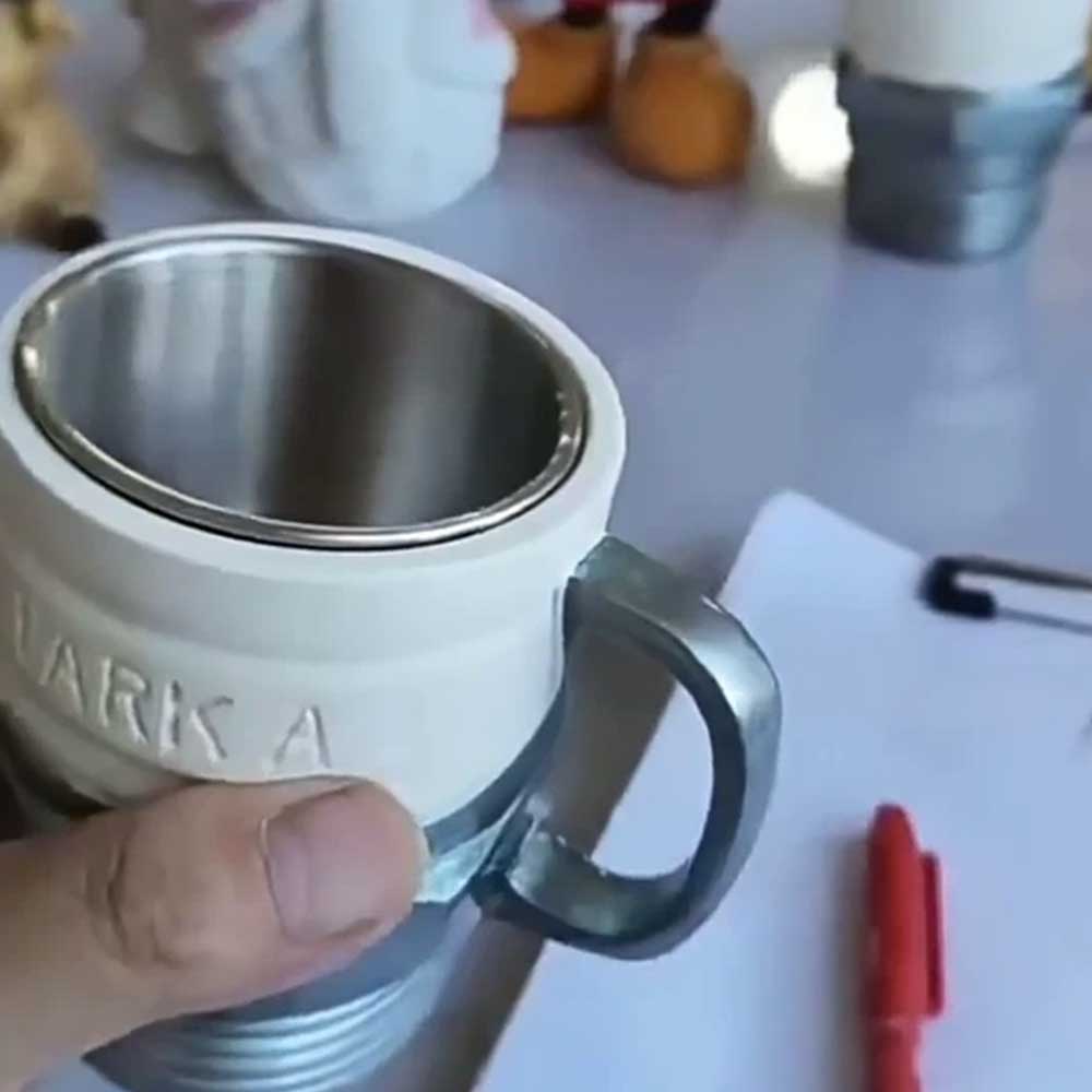 Spark Plug Design Novelty Mug - 200ml Engine-Themed Coffee Cup for Mechanics & Car Lovers