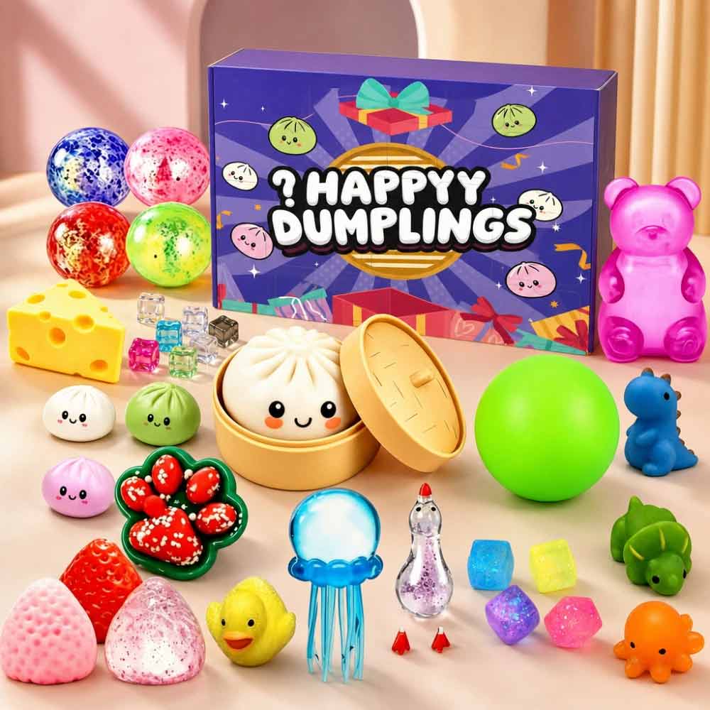24-Day Squishy Advent Calendar – Christmas Countdown Stress Relief Toy Set