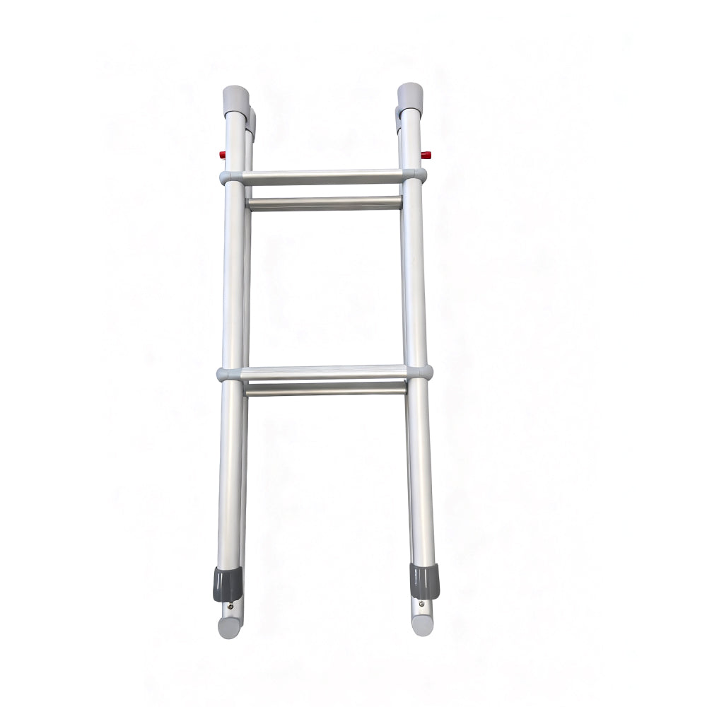 4-Step Foldable Aluminium Ladder for Caravan RV Bunk - Lightweight, Non-Slip, Space-Saving