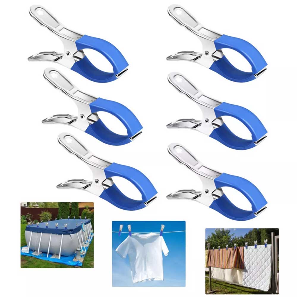 6Pcs 12CM Stainless Steel Pool Cover Clamps