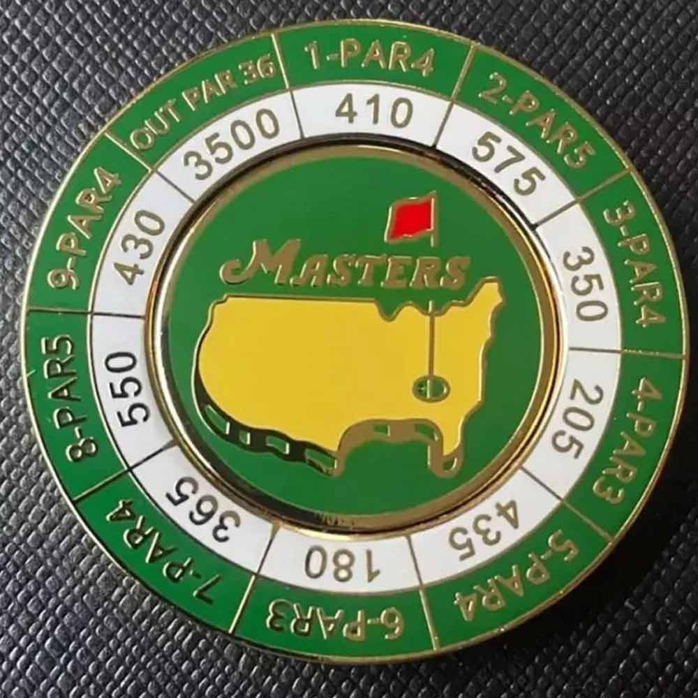 The Masters Scorecard Golf Ball Marker,2024Masters Tournament Coin With Magnetic