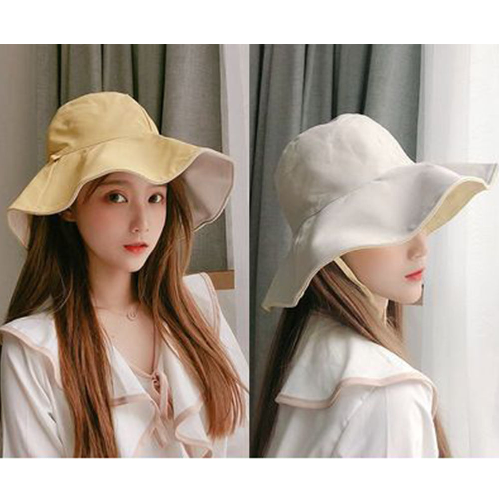 Women Men Bucket Hat Unisex Cap Cotton Fishing Hiking Camping Outdoor Sun Beach