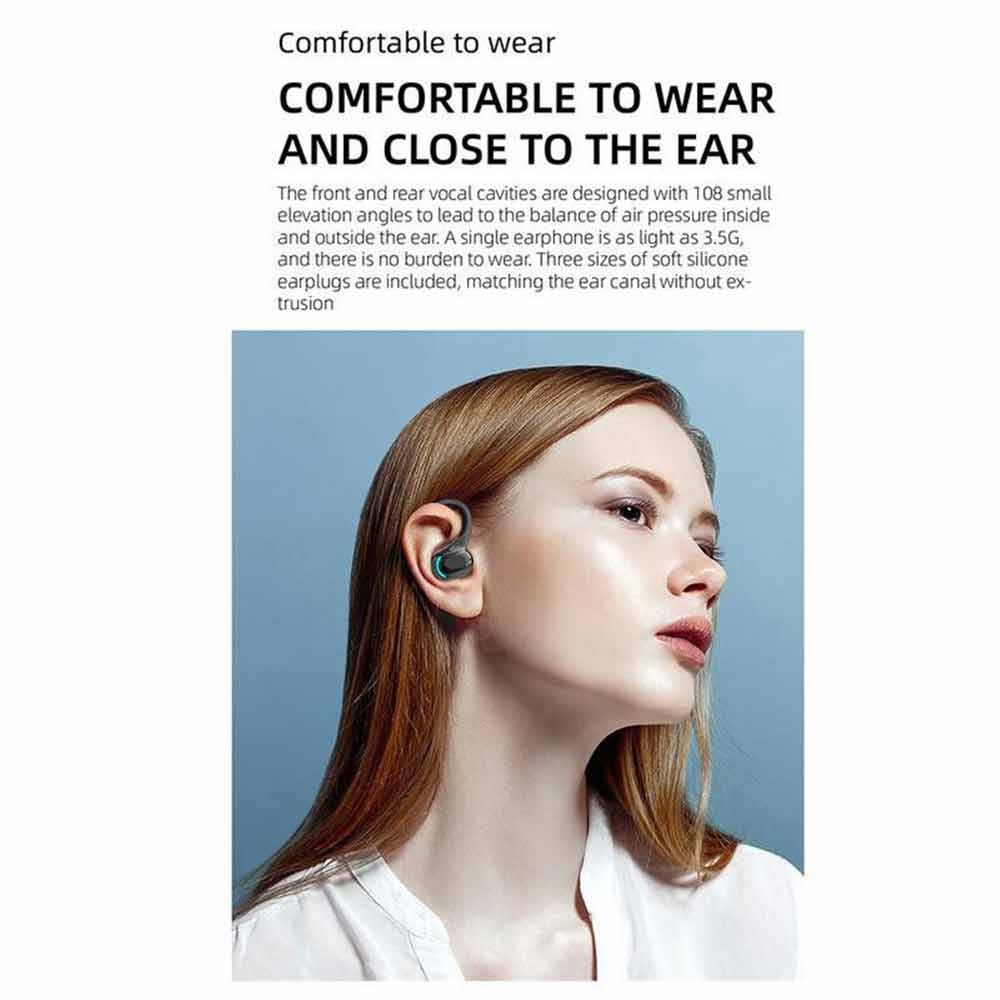 Wireless Bluetooth Headset Mobile Phone Hands Free Earpiece for Samsung iPhone