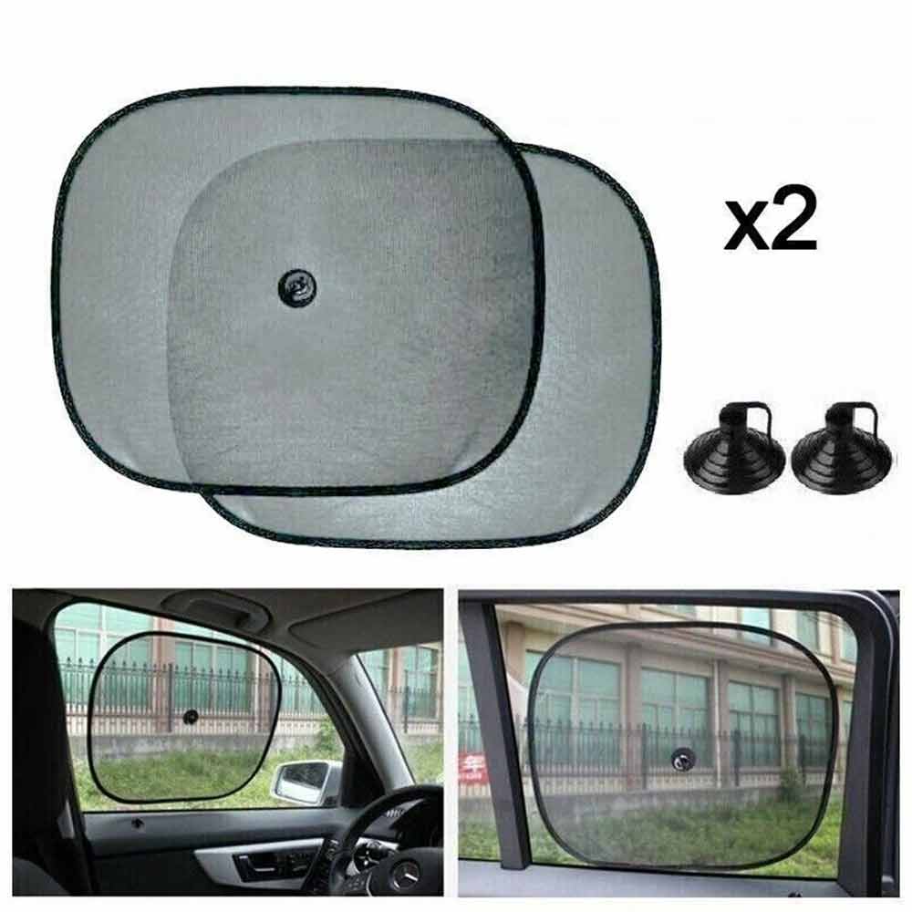 2-Piece Car Sun Shade Cover – Mesh Window Blind with Max UV Protection for Rear & Front Windows