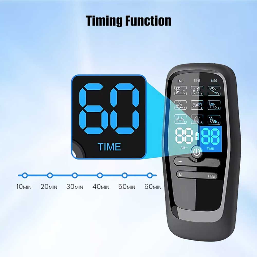 Electrical Massager Tens Machine Unit Back Pain Therapy Pulse Muscle Stimulator