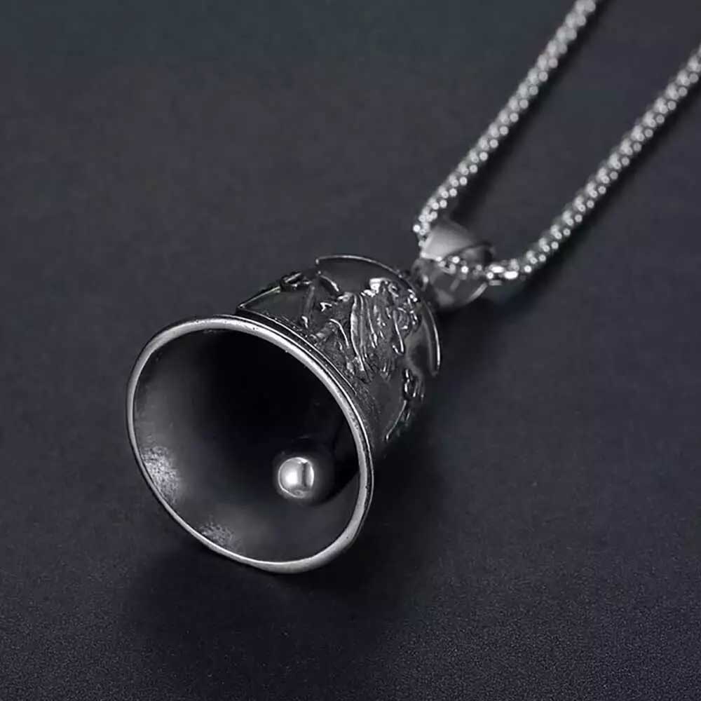 St. Christopher Guardian Bell Motorcycle Lucky Bell Stainless Steel Ride Bells No Chains