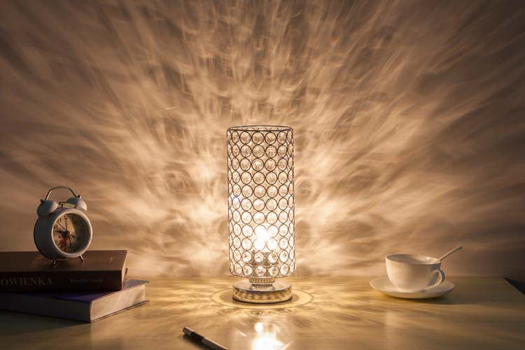 Crystal Bedroom Nightstand Light Bedside Table Lamp Home Decor Desktop Lamp