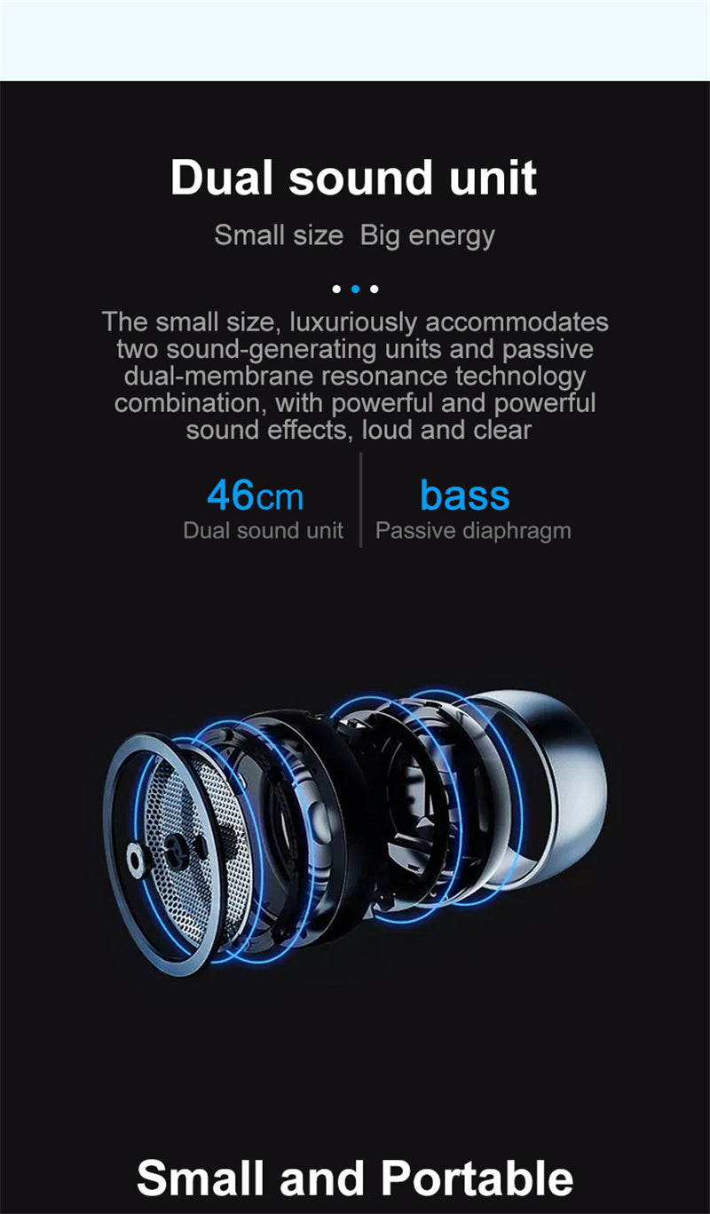 Portable Wireless Bluetooth USB Speaker – Mini Outdoor Speaker with TF Card & FM Radio