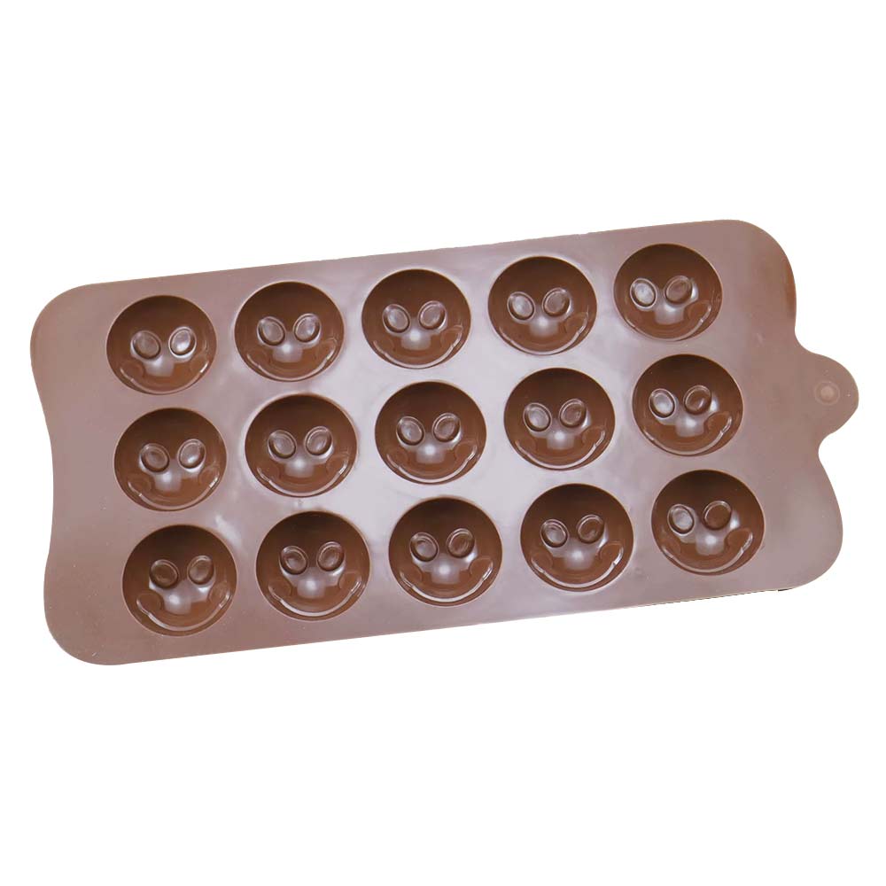 2X Silicone Smiley Face Molds - Chocolate Cake Ice Tray & Jelly Candy Baking Moulds