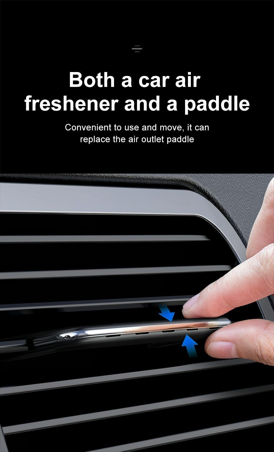 Car Vent Perfume Clip – 6 Fragrance Bars (Cologne/Marine/Gardenia) – Even Volatilization