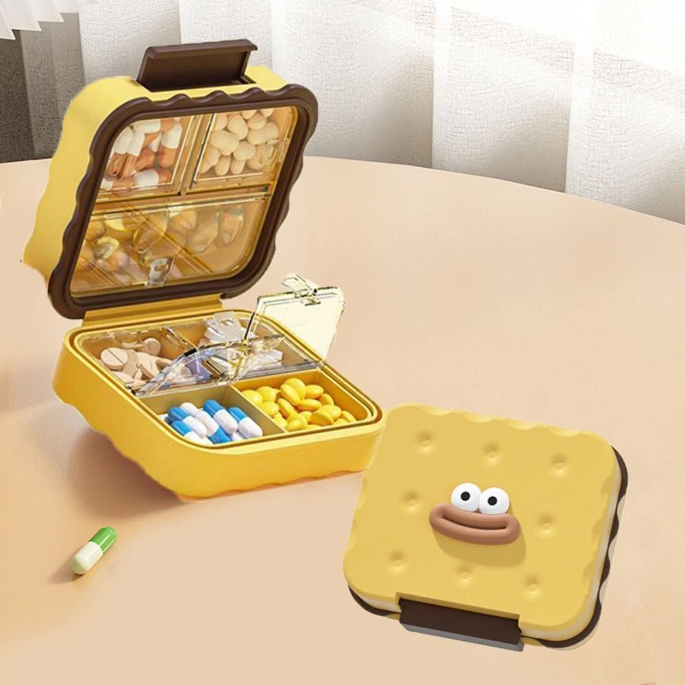 Cute 7-Compartment Waterproof Pill Box - Mini Travel Storage Case