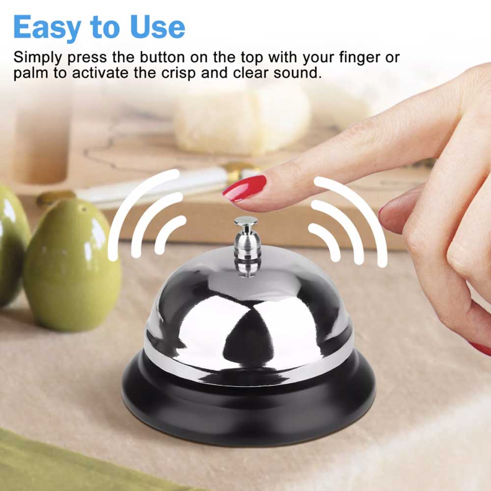 2-Pack Customer Service Desk Call Bell – Loud Ring Counter Bell for Kitchen, Hotel, Office