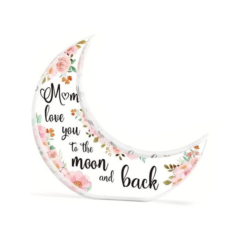 Mother's Love Moon Puzzle Acrylic Plaque - Heartfelt Gift for Mum on Christmas & Mother's Day
