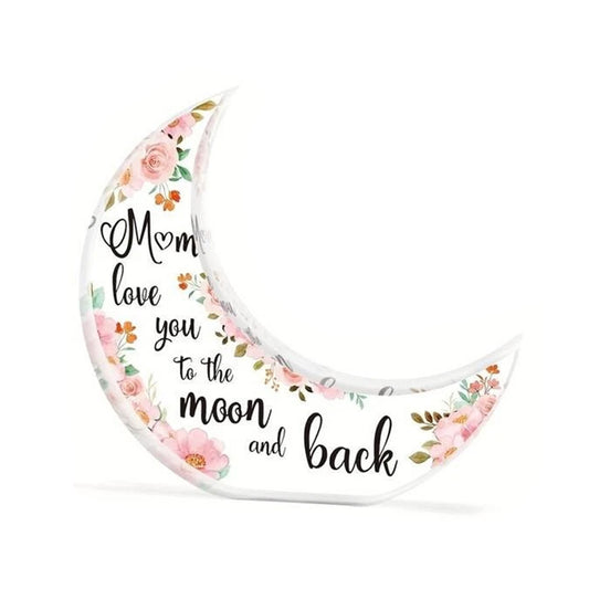 Mother's Love Moon Puzzle Acrylic Plaque - Heartfelt Gift for Mum on Christmas & Mother's Day