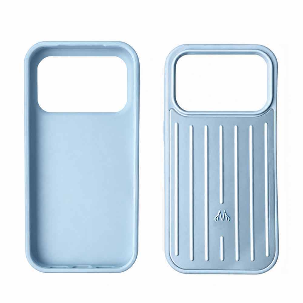 Glacier Phone Case for iPhone 18 Pro Max – Aluminum Back Plate & Silicone Bumper