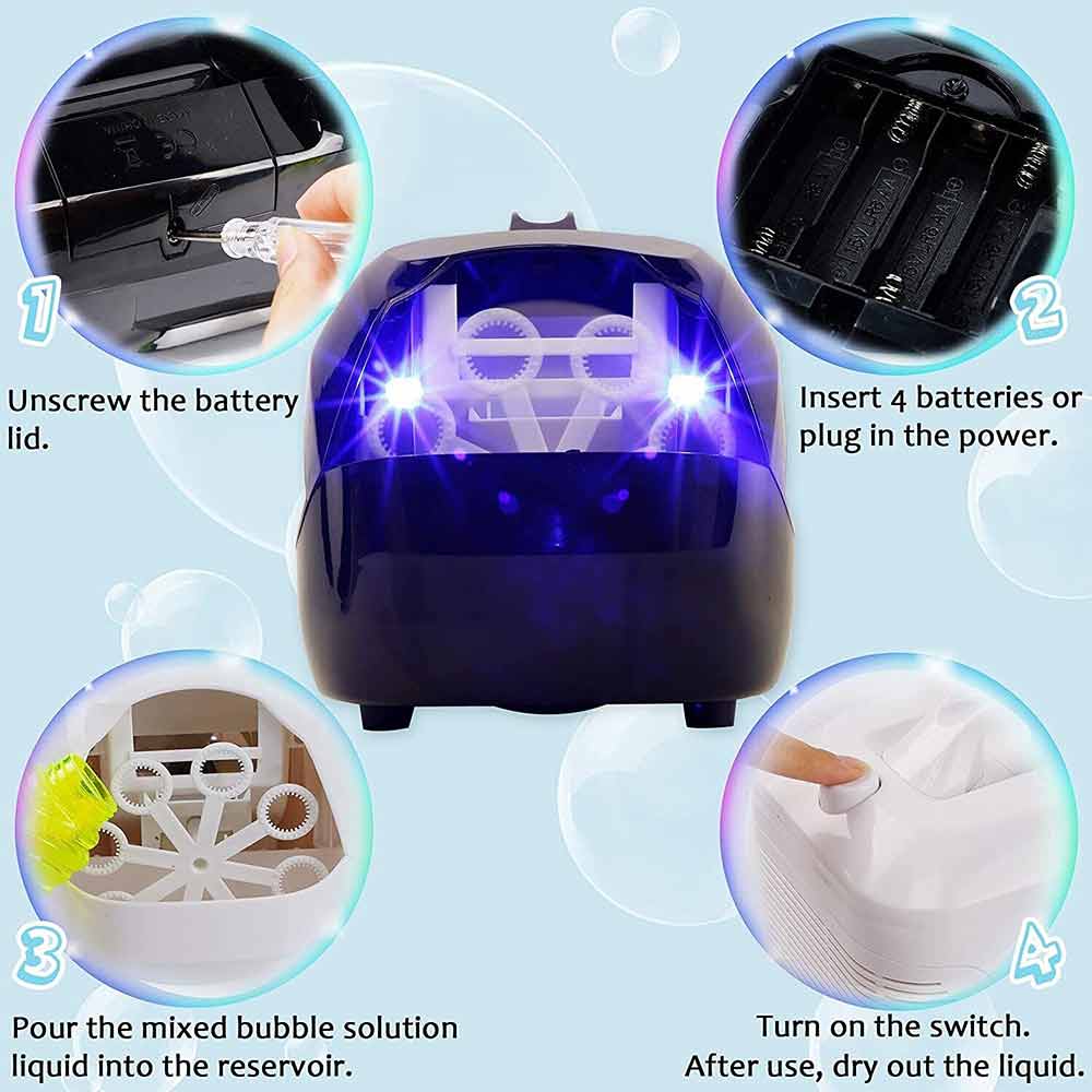 USB Automatic Bubble Blower Bubbles Electric Bubble Machine Wedding Party Xmas